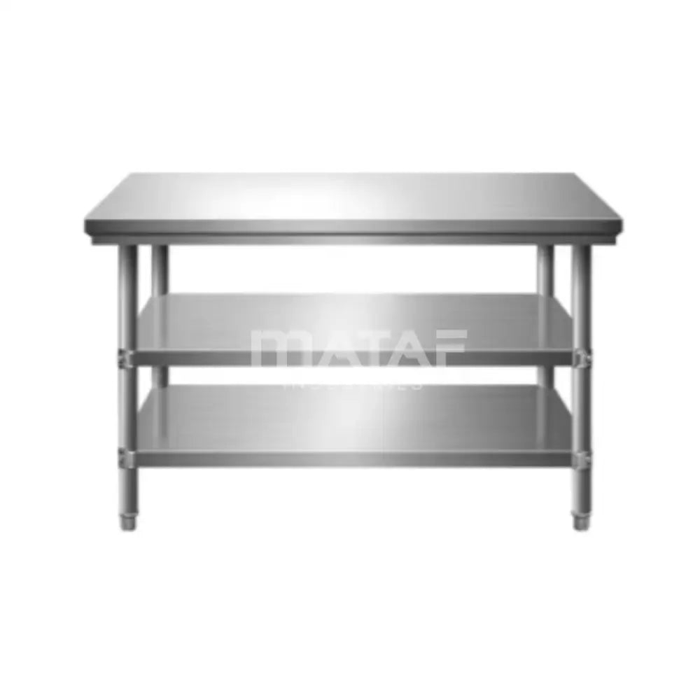 MATAF STAINLESS STEEL WORKING TABLE WITH 2 TIER UNDERSHELF