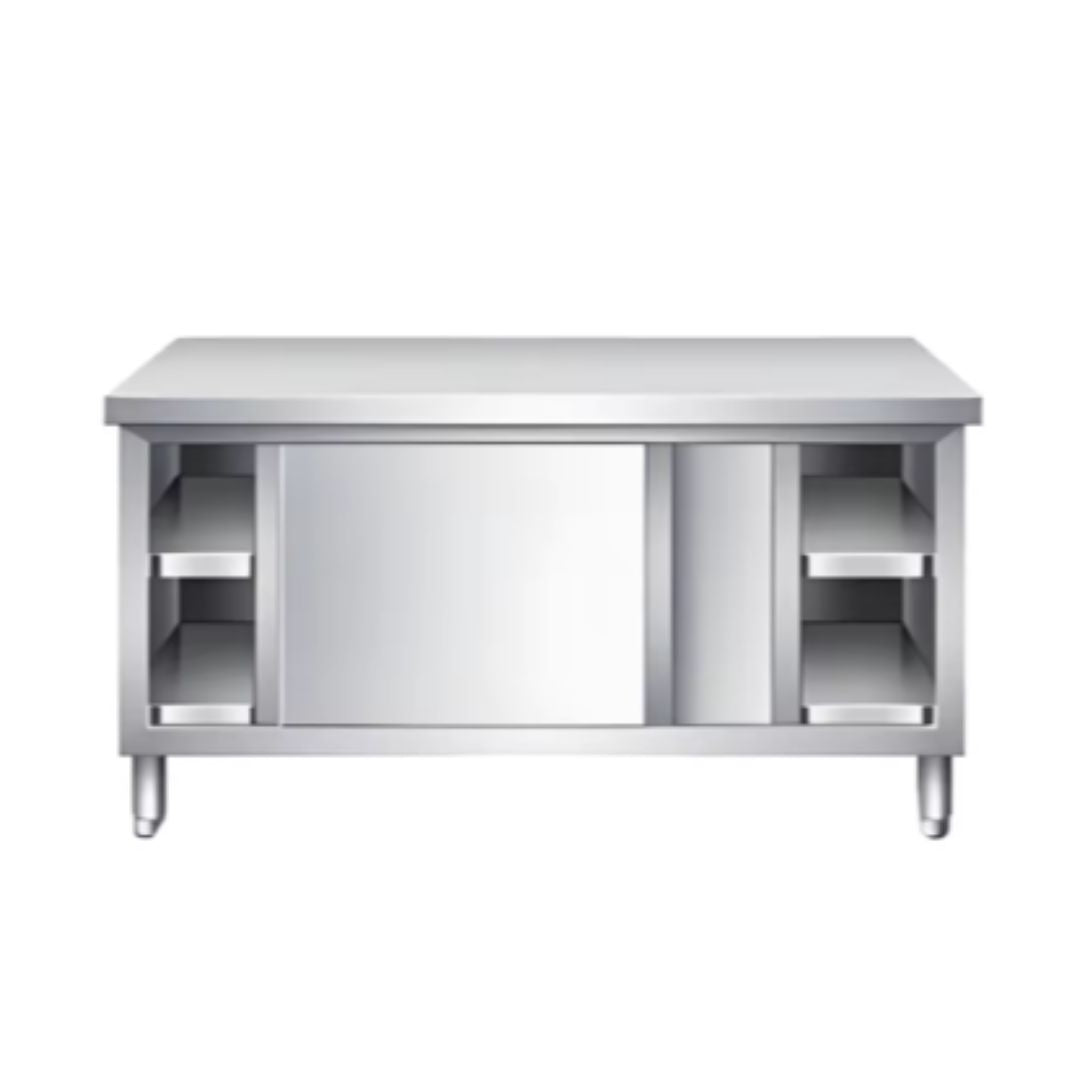MATAF STAINLESS STEEL WORKTABLE SLIDING DOOR CABINET