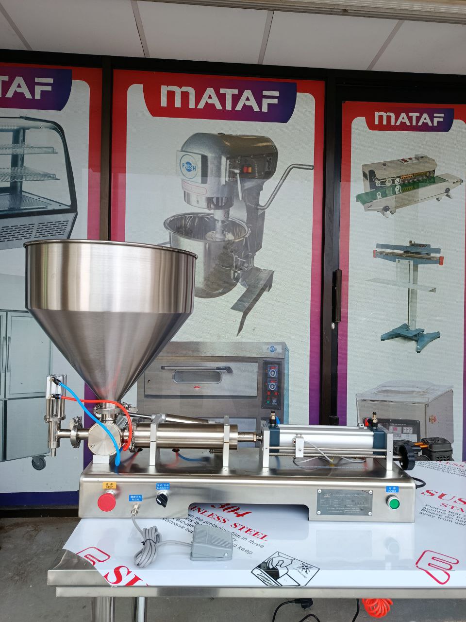 MATAF MTF-G1WTD500 SINGLE HEAD CYLINDER FILLING MACHINE 50-500ML C/W COMPRESSOR