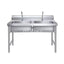 MATAF STAINLESS STEEL SINK TABLE DOUBLE BOWL SINK